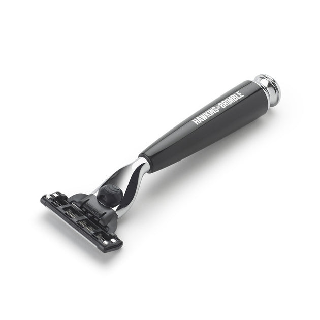 Hawkins & Brimble Black Handle Razor Featuring Gillette Mach3 Blade