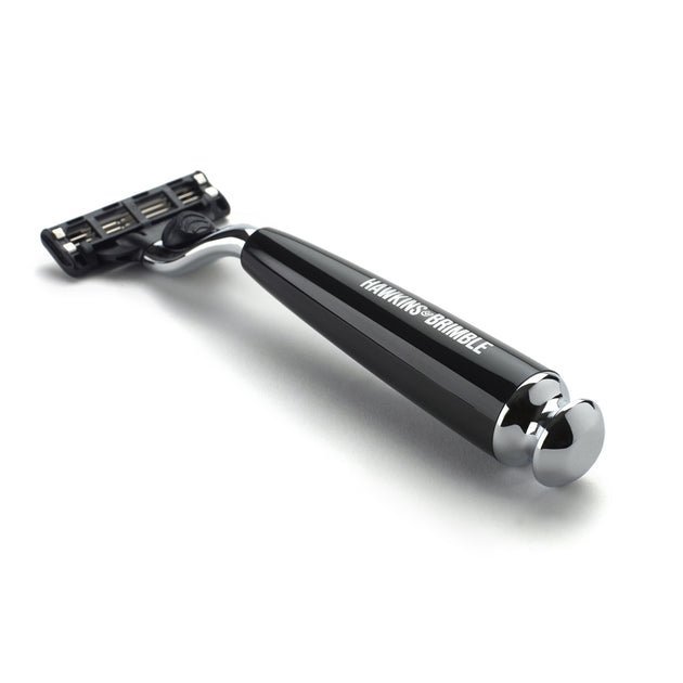 Hawkins & Brimble Black Handle Razor Featuring Gillette Mach3 Blade