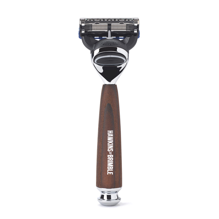 Hakis Razer Wood Handle Razor with Gillette ProGlide Fusion Blade – Hawkins ...