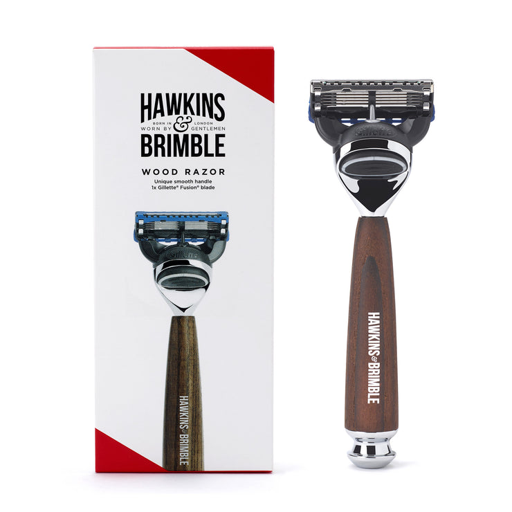 Wood Handle Razor with Gillette ProGlide Fusion Blade