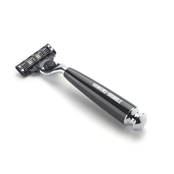 Black Handle Razor Featuring Gillette Mach3 Blade