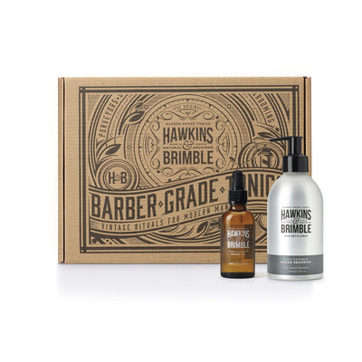 Eco-Refillable Beard Shampoo + Beard Oil Bundle